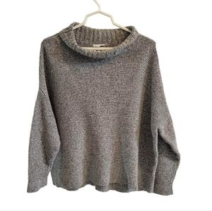 Eileen Fisher Heathered Gray Cowl Neck Sweater